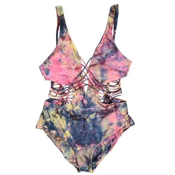 BECCA Other - BECCA One Piece Swimsuit M/L Beach Vacation Resortwear Poolside Retro Coastal